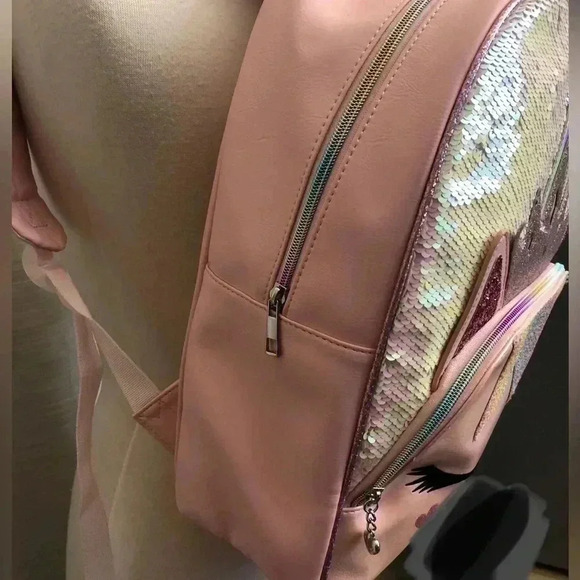 NWT OMG Accessories Miss Gwen Sequins Unicorn Backpack (Large) Back to School - Picture 7 of 10